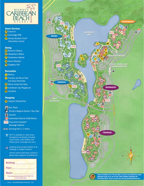 MAP Disney Caribbean Beach Resort Map